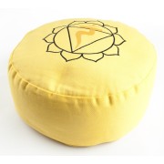 Meditationskissen  - Solarplexuschakra - mit Buchweizen gefüllt 36 x 15 cm