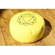 Meditationskissen - Solarplexuschakra - mit Buchweizen gefüllt 36 x 15 cm