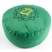 Meditationskissen - Herzchakra - mit Buchweizen gefüllt 36 x 15 cm