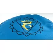 Meditationskissen - Kehlchakra - mit Buchweizen gefüllt 36 x 15 cm
