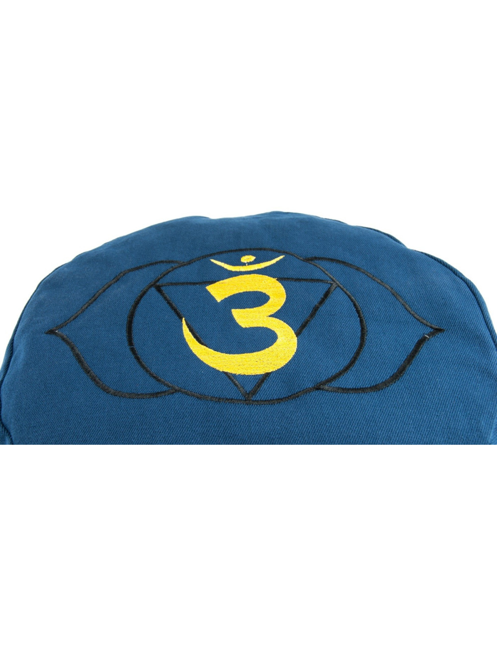 Meditationskissen  -Stirnchakra - mit Buchweizen gefüllt 36 x 15 cm