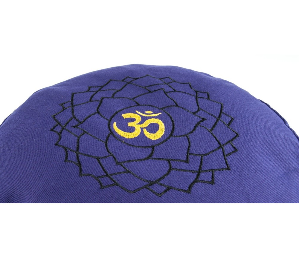Meditationskissen - Kronenchakra - mit Buchweizen gefüllt 36 x 15 cm