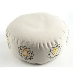 Meditationskissen - Chakra 7 er Set - mit Buchweizen gefüllt - je Kissen 36 x 15 cm