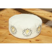 Meditationskissen - Chakra 7 er Set - mit Buchweizen gefüllt - je Kissen 36 x 15 cm