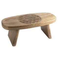 Meditations & Yoga Hocker mit Blume des Lebens Symbol ca. 40x18x15cm