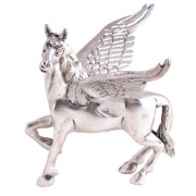 Statue - Pegasus - Messing, Messing versilbert ca.10 cm