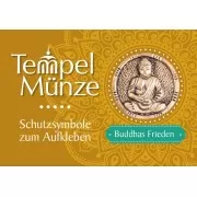 Tempelmünze Buddha - Schutzsymbole zum Aufkleben - aus Messing