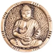 Tempelmünze Buddha - Schutzsymbole zum Aufkleben - aus Messing