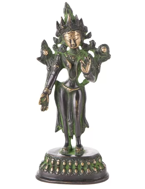 Statue - Grüne Tara Messsing ca. 16 cm