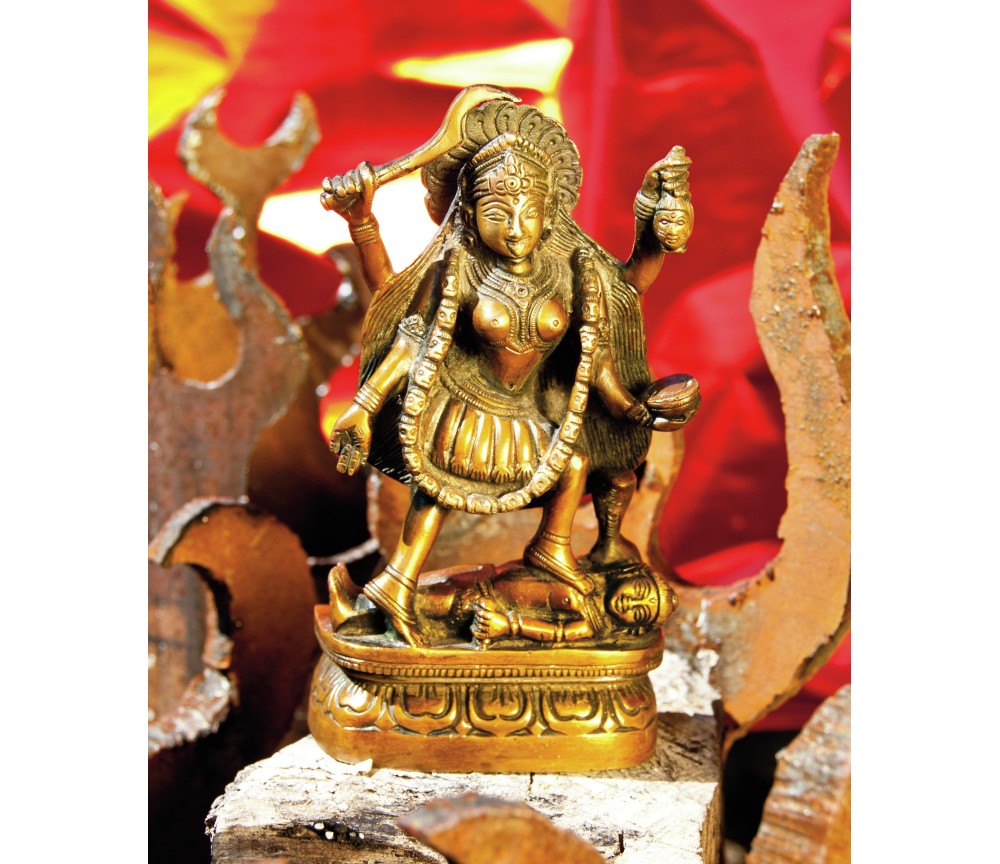 Statue - Kali aus Messing ca. 15 cm