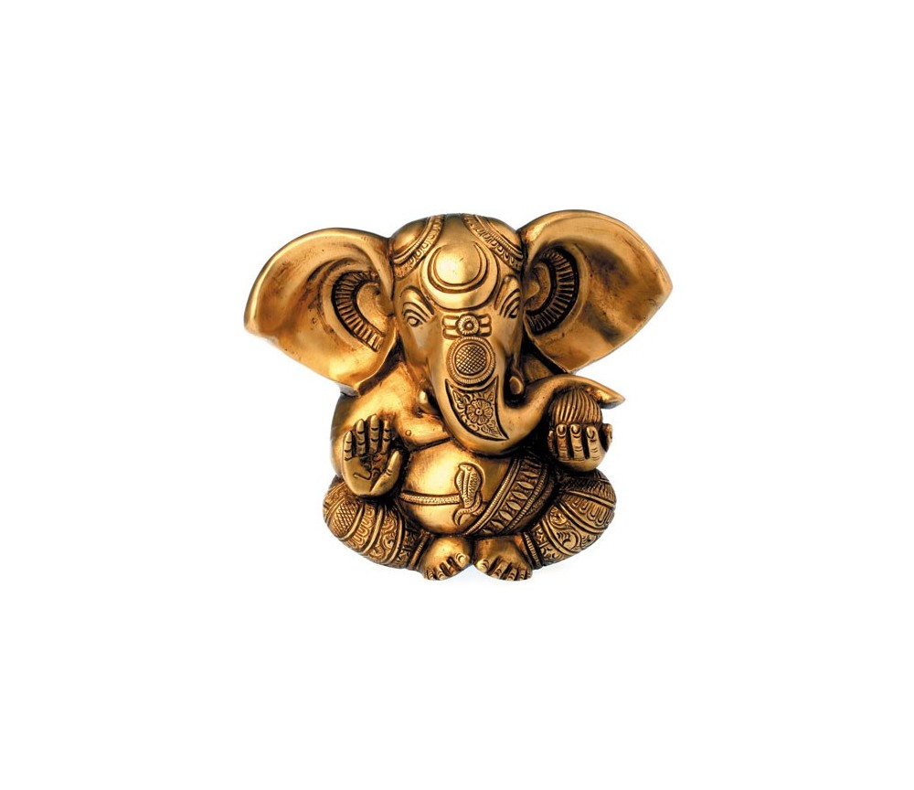 Statue - Ganesha aus Messing ca.13 cm