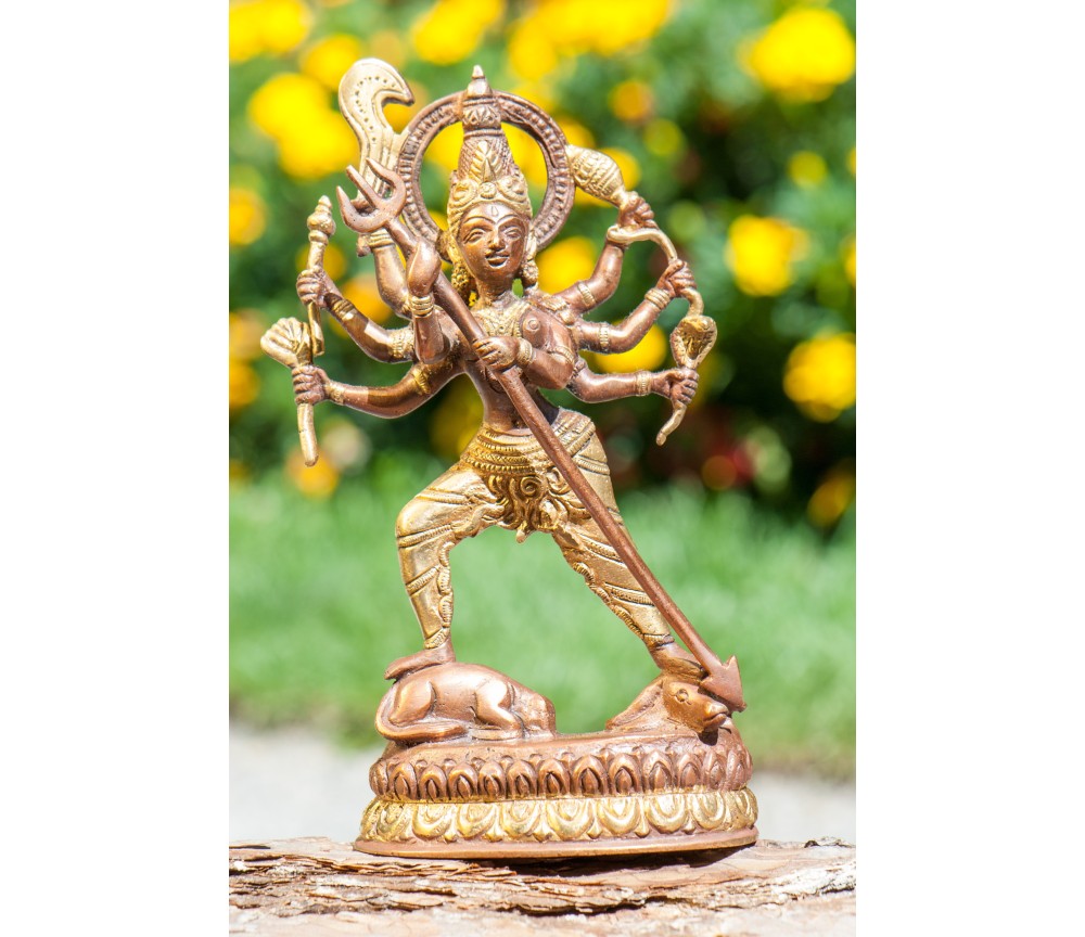 Statue - Kali aus Messing ca. 19,5 cm