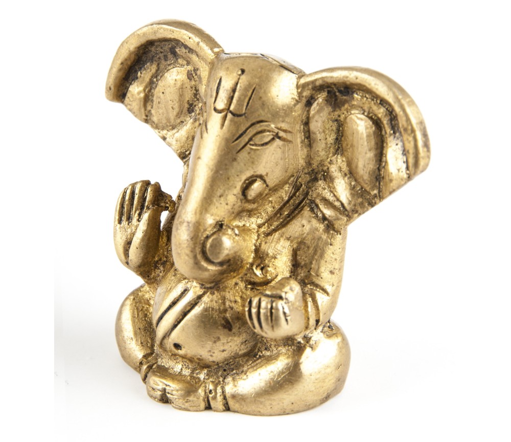 Statue - Ganesha - ca. 4 cm - aus Messing