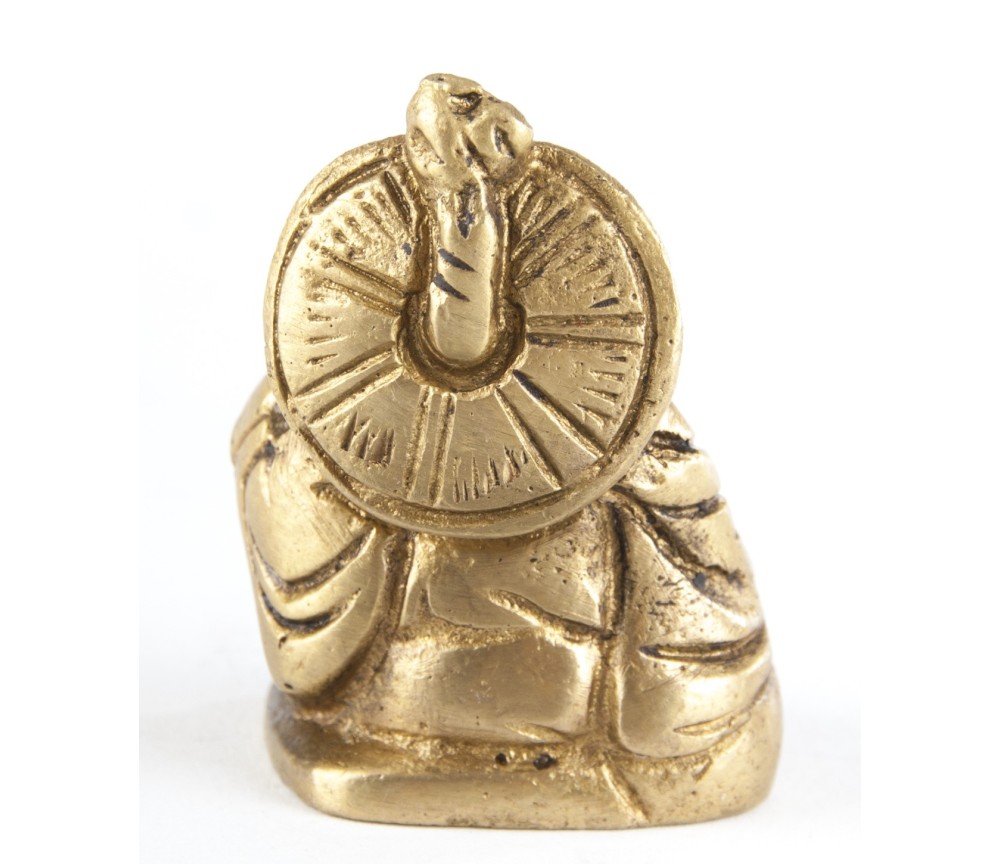 Statue-  Happy Buddha ca. 4,5 cm - aus Messing