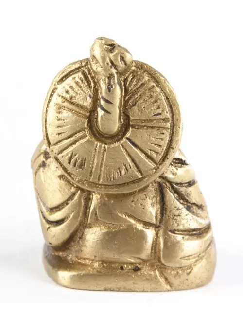 Statue- Happy Buddha ca. 4,5 cm - aus Messing