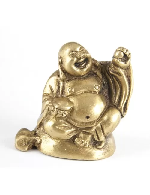 Statue - Happy Buddha ca. 4,5 cm - aus Messing