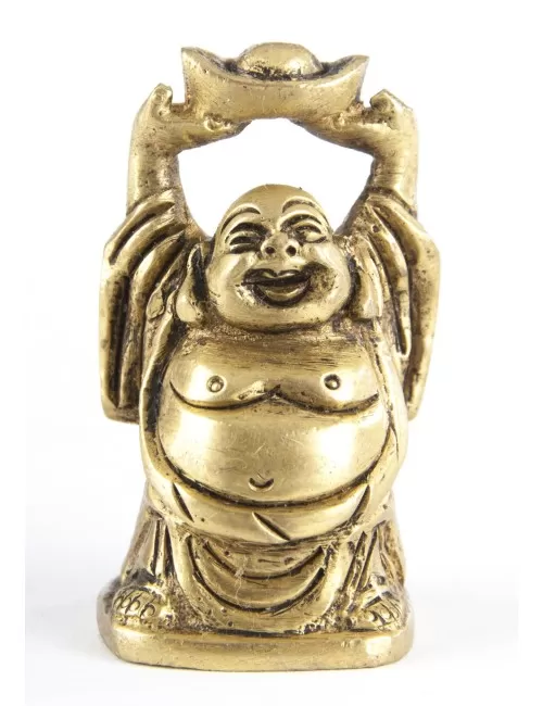 Statue - Happy Buddha 5 cm - aus Messing