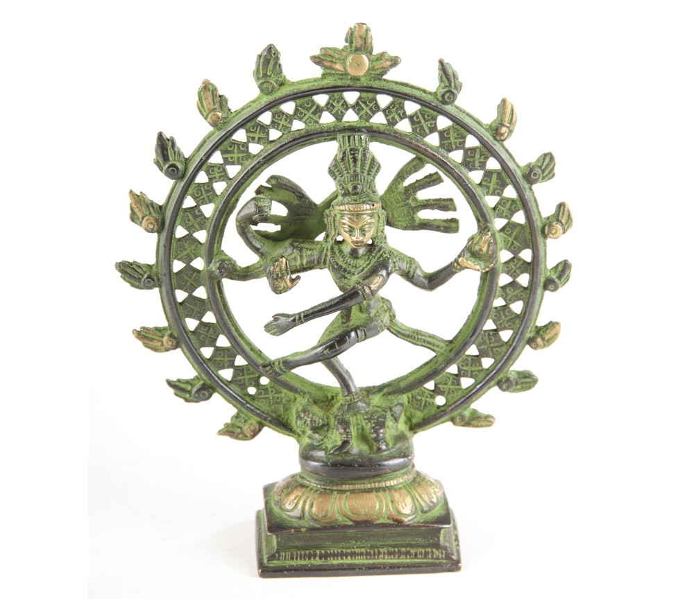 Statue - Shiva Nataraj - 15 cm - aus Messing
