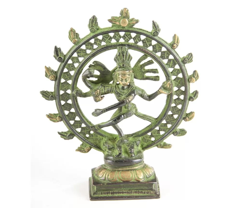 Statue - Shiva Nataraj - 15 cm - aus Messing