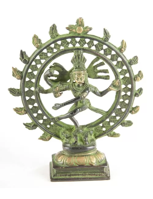 Statue - Shiva Nataraj - 15 cm - aus Messing