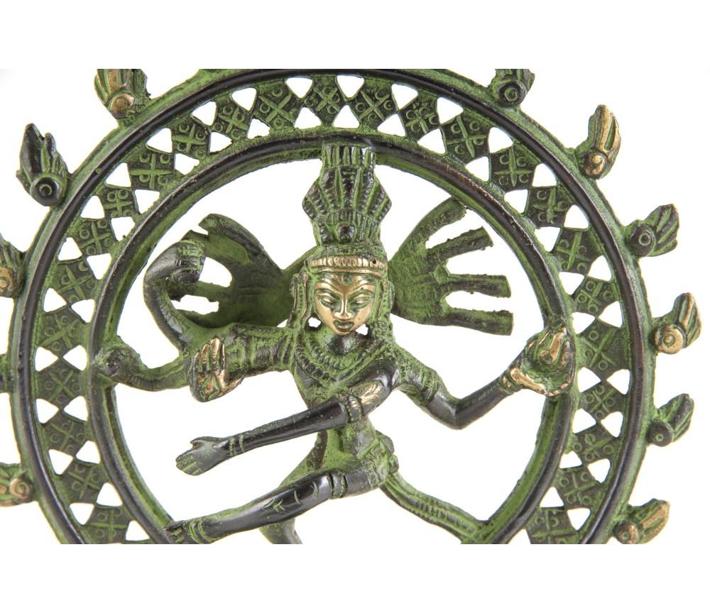 Statue - Shiva Nataraj - 15 cm - aus Messing