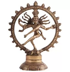 Statue - Shiva Nataraj -  20 cm - aus Messing