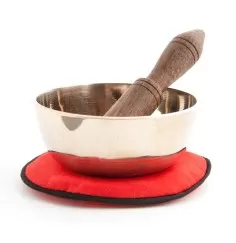 Klangschalen Set gegossen - mit Kissen & Klöppel ca. 7,2 cm