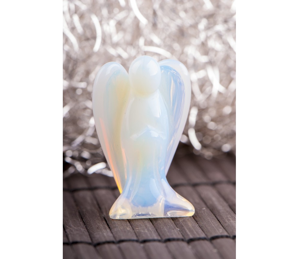 Edelsteinengel - Engel aus Engelchen aus Opalglas,, ca. 3,5 cm
