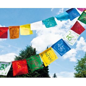 Tibetische Gebetsfahnen Om Mani Padme Hum