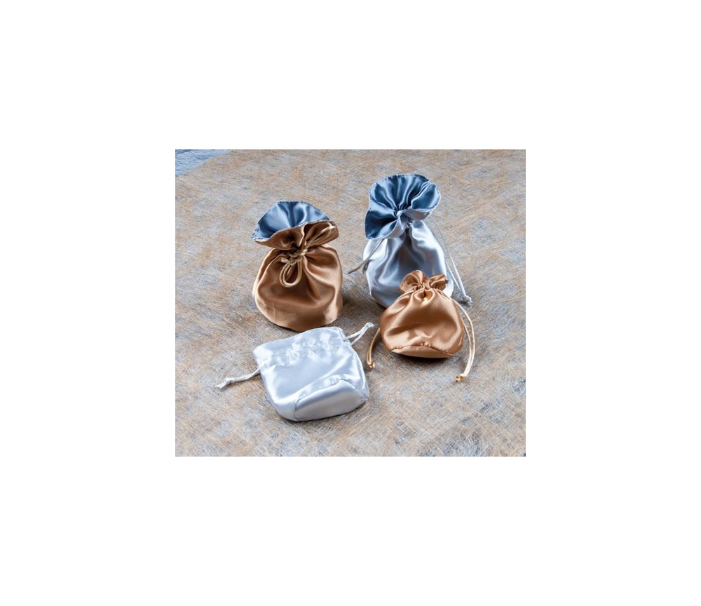 Samtbeutel - Silber, klein