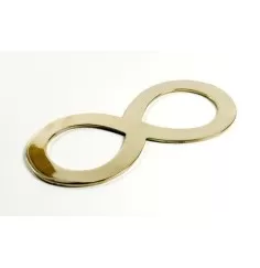 Symbol - Liegende Acht 8 aus Messing - mittel, ca. 15,5 cm