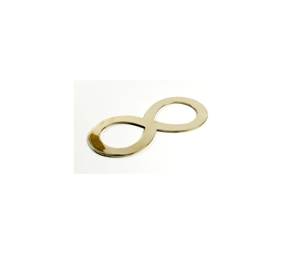 Symbol - Liegende Acht 8 aus Messing - mittel, ca. 15,5 cm