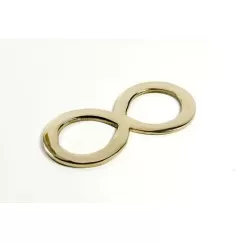Symbol - Liegende Acht 8 aus Messing - klein, ca. 10,5 cm