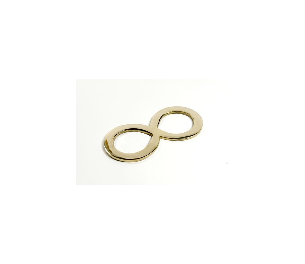 Symbol - Liegende Acht 8 aus Messing - klein, ca. 10,5 cm