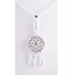 Kette mit Anhänger Traumfänger ca. 50 cm - versilbert