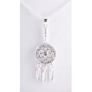 Kette mit Anhänger Traumfänger ca. 50 cm - versilbert