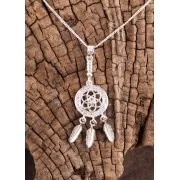 Kette mit Anhänger Traumfänger ca. 50 cm - versilbert