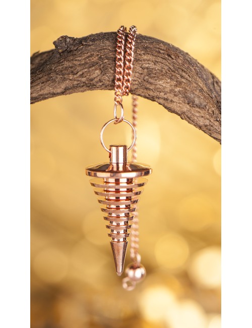 Pendel - Rillenpendel - Messing verkupfert