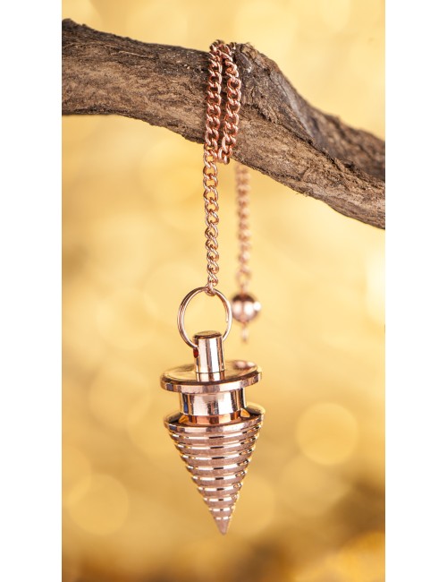 Pendel - Rillenpendel - Messing verkupfert