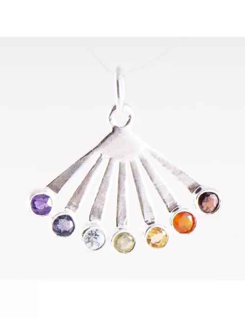 Anhänger - Chakrafächer - 925 Sterling Silber, ca. 2,6 cm