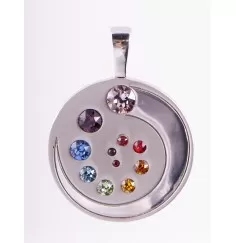 Anhänger - Chakra Power - 925 Sterling Silber, ca. 2,8 cm