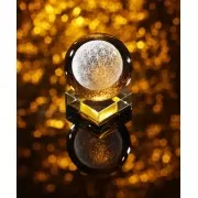 Sphärenkristall - Pyramide - Blume des Lebens -8 x 8 cm