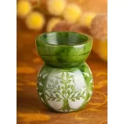 Aromalampe - Kugel Yggdrasil, grün aus Speckstein