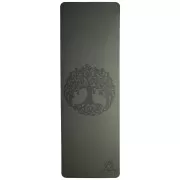 Yogamatte mit Blume des Lebens - 6 mm - TPE ecofriendly - dunkelgrün/ hellgrün