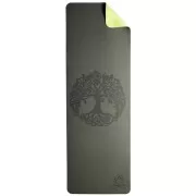 Yogamatte mit Blume des Lebens - 6 mm - TPE ecofriendly - dunkelgrün/ hellgrün