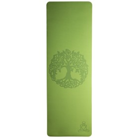 Yogamatte TPE ecofriendly - hellgrün / grau