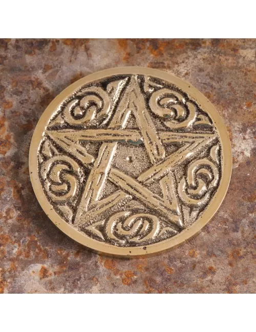 Münze - Pentagramm, Messing ca. 5,5 cm