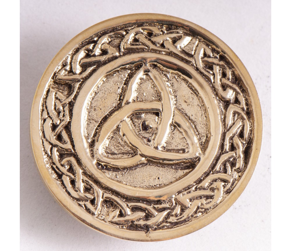 Münze - Dreifachknoten, Messing ca. 5,5 cm