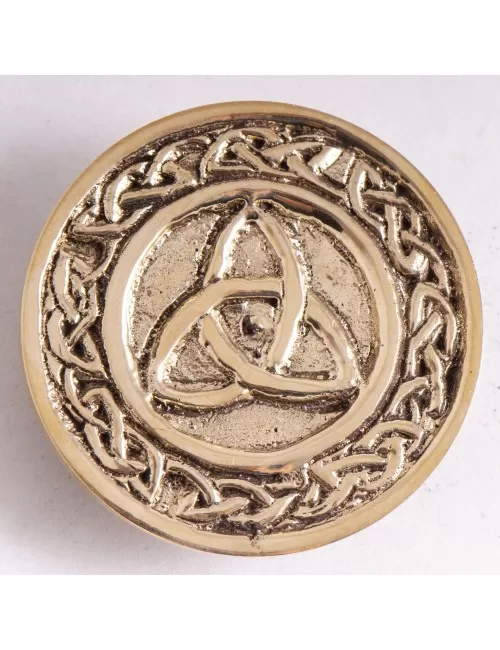 Münze - Dreifachknoten, Messing ca. 5,5 cm