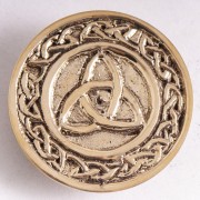 Münze - Dreifachknoten, Messing ca. 5,5 cm